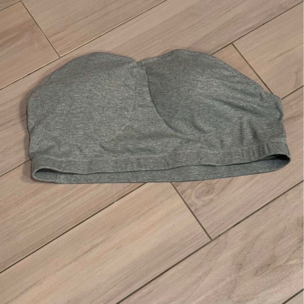 Gray Strapless Bandeau Top 4XL with padding